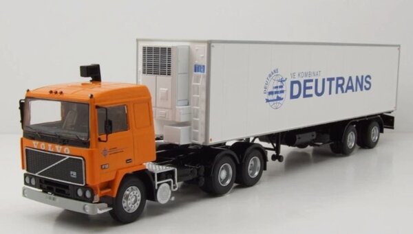 Volvo Volvo F12 Tractor 6x2 + Reefer Semi Trailer 2 Axle 'Deutrans' 1980  - 1:43 - Premium ClassiXXs