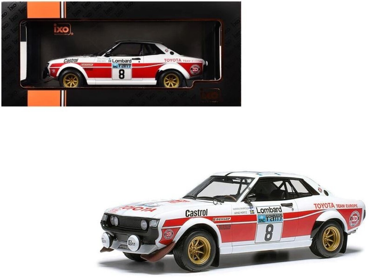 Toyota Toyota Celica 2000 GT (RA21) #8 RAC Rally 1977 - 1:18 - IXO Models Toyota Toyota Celica 2000 GT (RA21) #8 RAC Rally 1977 - 1:18 - IXO Models