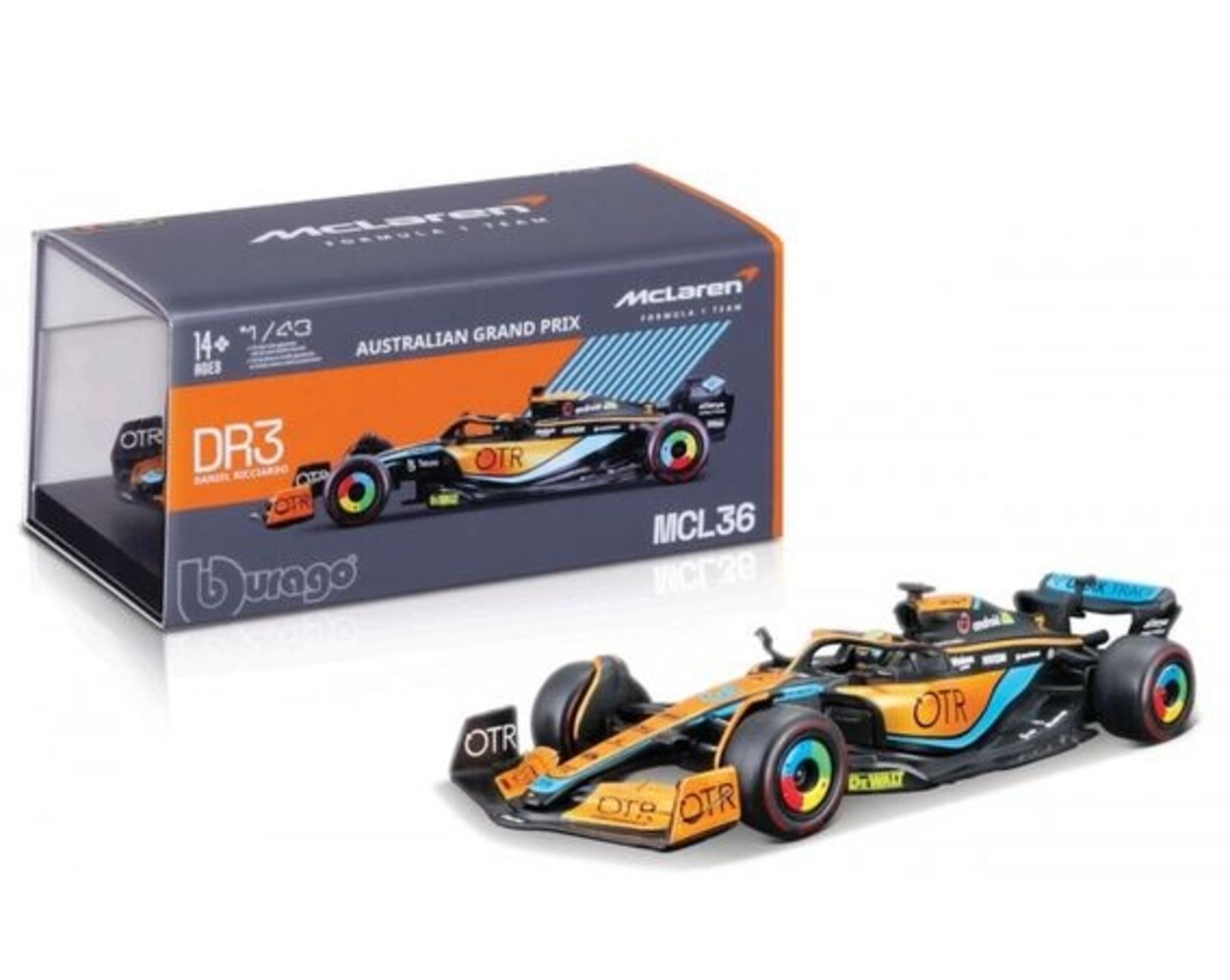 Formule 1 McLaren F1 MCL36 #3 GP Australian GP - 1:43 - Bburago Formule 1 McLaren F1 MCL36 #3 GP Australian GP - 1:43 - Bburago