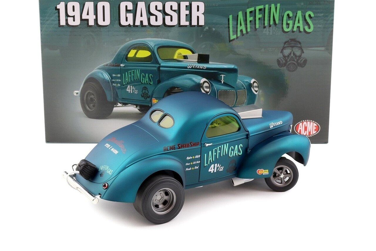 Willys Willys Gasser 'Laffin Gas' 1940 Vintage Drag Racing - 1:18 - ACME Willys Willys Gasser 'Laffin Gas' 1940 Vintage Drag Racing - 1:18 - ACME