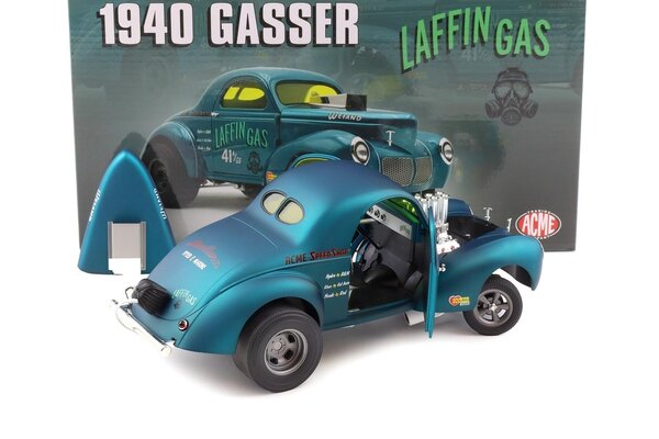 Willys Willys Gasser 'Laffin Gas' 1940 Vintage Drag Racing - 1:18 - ACME Willys Willys Gasser 'Laffin Gas' 1940 Vintage Drag Racing - 1:18 - ACME