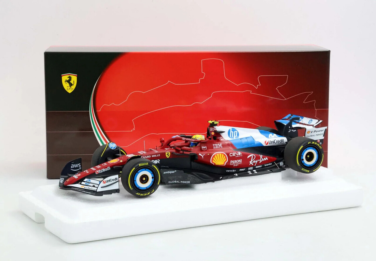 Formule 1 Ferrari  F1 SF-25 #44 Team Scuderia Ferrari HP GP Miami 2025 L.Hamilton + Driver Figure  - 1:18 - BBR