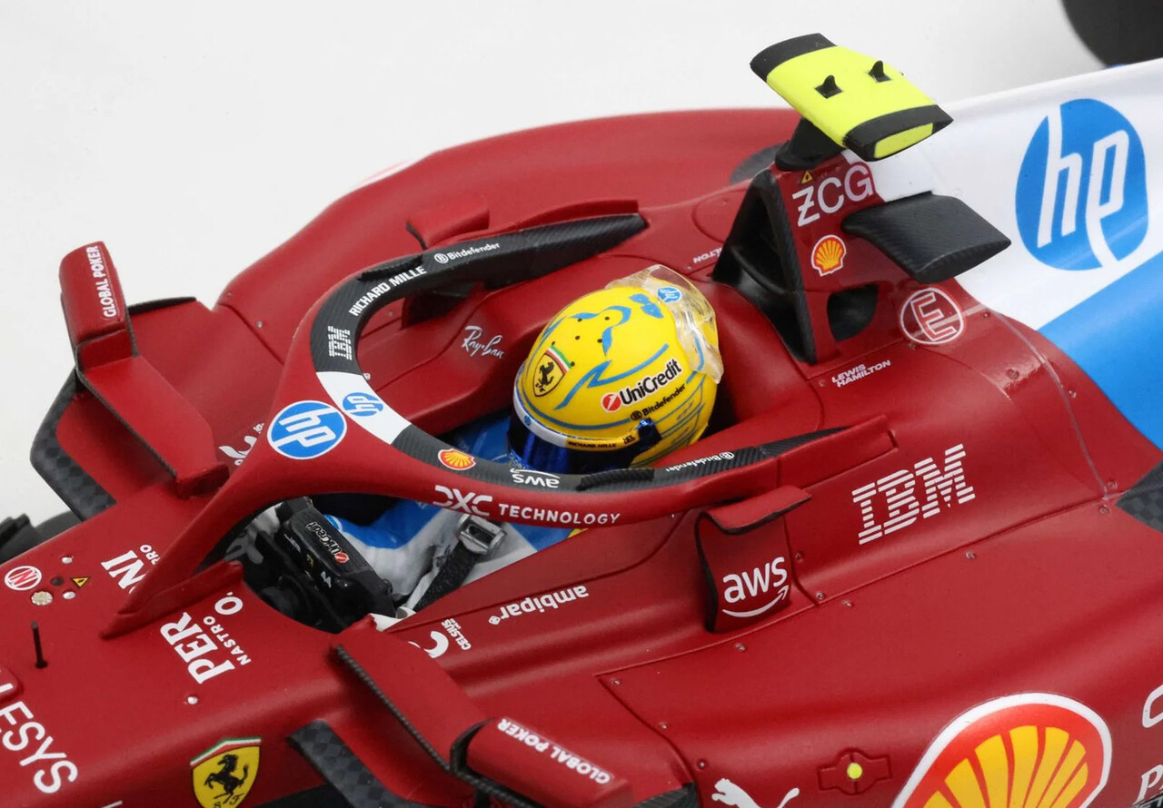 Formule 1 Ferrari  F1 SF-25 #44 Team Scuderia Ferrari HP GP Miami 2025 L.Hamilton + Driver Figure  - 1:18 - BBR
