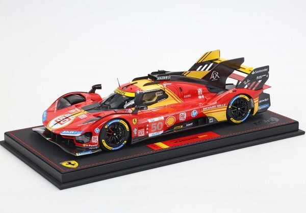Ferrari Ferrari 499P 3.0L Turbo V6 #50 Team Ferrari Winner 24H Le Mans 2024 + Showcase - 1:18 - BBR Ferrari Ferrari 499P 3.0L Turbo V6 #50 Team Ferrari Winner 24H Le Mans 2024 + Showcase - 1:18 - BBR