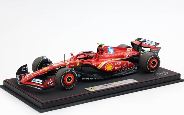 Formule 1 Ferrari F1 SF-24 #55 Team Scuderia Ferrari 2nd GP Austin USA 2024 C.Sainz + Showcase - 1:18 - BBR Formule 1 Ferrari F1 SF-24 #55 Team Scuderia Ferrari 2nd GP Austin USA 2024 C.Sainz + Showcase - 1:18 - BBR