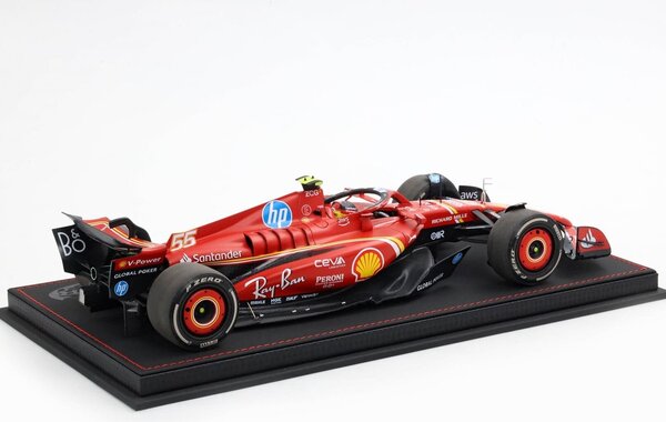 Formule 1 Ferrari F1 SF-24 #55 Team Scuderia Ferrari 2nd GP Austin USA 2024 C.Sainz + Showcase - 1:18 - BBR Formule 1 Ferrari F1 SF-24 #55 Team Scuderia Ferrari 2nd GP Austin USA 2024 C.Sainz + Showcase - 1:18 - BBR