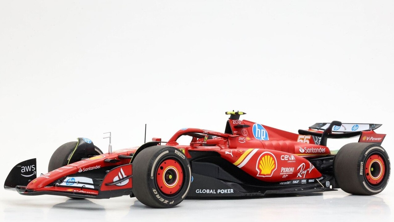 Formule 1 Ferrari F1 SF-24 #55 Team Scuderia Ferrari 2nd GP Austin USA 2024 C.Sainz + Showcase - 1:18 - BBR Formule 1 Ferrari F1 SF-24 #55 Team Scuderia Ferrari 2nd GP Austin USA 2024 C.Sainz + Showcase - 1:18 - BBR