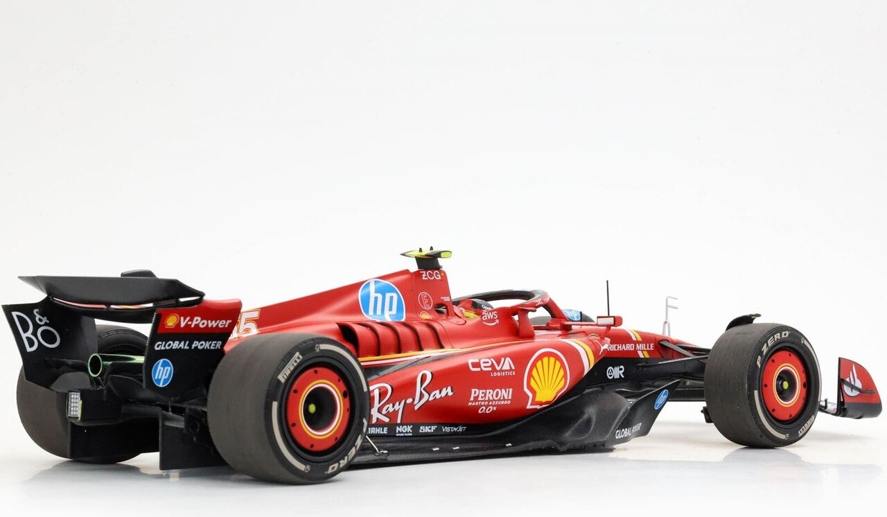 Formule 1 Ferrari F1 SF-24 #55 Team Scuderia Ferrari 2nd GP Austin USA 2024 C.Sainz + Showcase - 1:18 - BBR Formule 1 Ferrari F1 SF-24 #55 Team Scuderia Ferrari 2nd GP Austin USA 2024 C.Sainz + Showcase - 1:18 - BBR