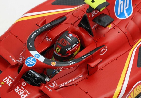 Formule 1 Ferrari F1 SF-24 #55 Team Scuderia Ferrari 2nd GP Austin USA 2024 C.Sainz + Showcase - 1:18 - BBR Formule 1 Ferrari F1 SF-24 #55 Team Scuderia Ferrari 2nd GP Austin USA 2024 C.Sainz + Showcase - 1:18 - BBR