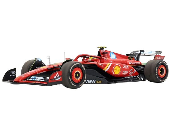 Formule 1 Ferrari F1 SF-24 #55 Team Scuderia Ferrari Winner GP Monza Italy 2024 C.Sainz + Showcase - 1:18 - BBR Formule 1 Ferrari F1 SF-24 #55 Team Scuderia Ferrari Winner GP Monza Italy 2024 C.Sainz + Showcase - 1:18 - BBR