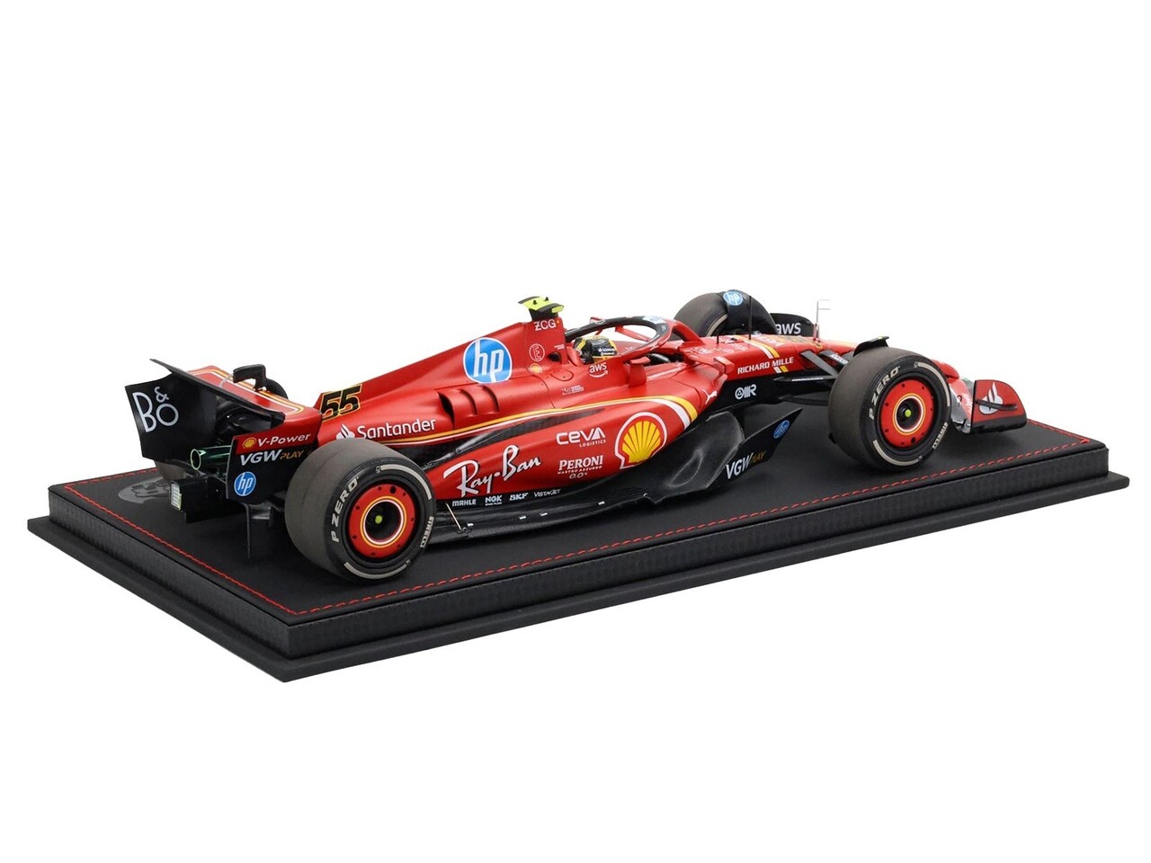 Formule 1 Ferrari F1 SF-2howcase - 1:18 - BBR 4 #55 Team Scuderia Ferrari Winner GP Monza Italy 2024 C.Sainz + Showcase - 1:18 - BBR Formule 1 Ferrari F1 SF-2howcase - 1:18 - BBR 4 #55 Team Scuderia Ferrari Winner GP Monza Italy 2024 C.Sainz + Showcase - 1:18 - BBR