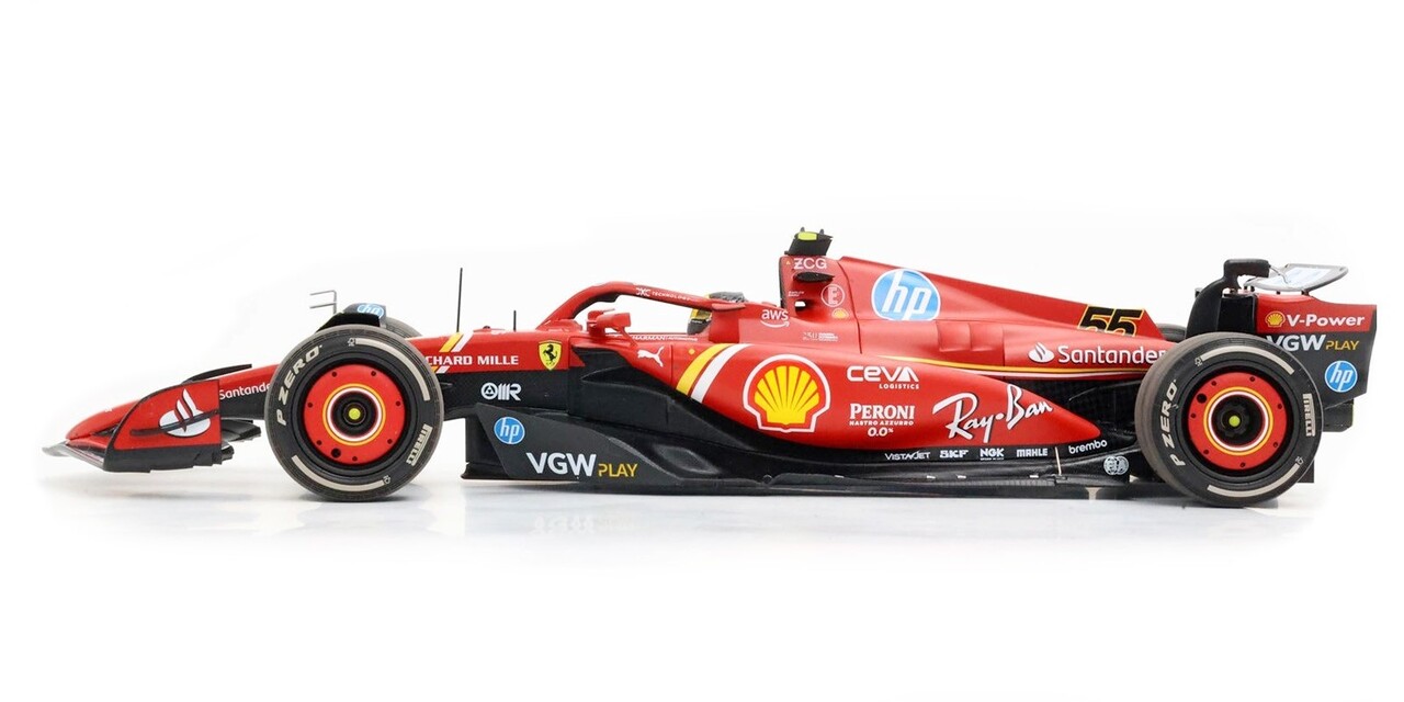 Formule 1 Ferrari F1 SF-24 #55 Team Scuderia Ferrari GP Monza Italy 2024 C.Sainz - 1:18 - BBR Formule 1 Ferrari F1 SF-24 #55 Team Scuderia Ferrari GP Monza Italy 2024 C.Sainz - 1:18 - BBR