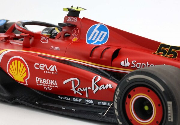 Formule 1 Ferrari F1 SF-24 #55 Team Scuderia Ferrari GP Monza Italy 2024 C.Sainz - 1:18 - BBR Formule 1 Ferrari F1 SF-24 #55 Team Scuderia Ferrari GP Monza Italy 2024 C.Sainz - 1:18 - BBR