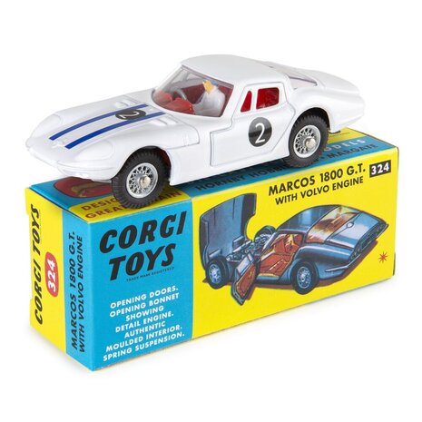Marcos Marcos 1800 GT #2 1966 + Driver - 1:43 - Corgi Marcos Marcos 1800 GT #2 1966 + Driver - 1:43 - Corgi