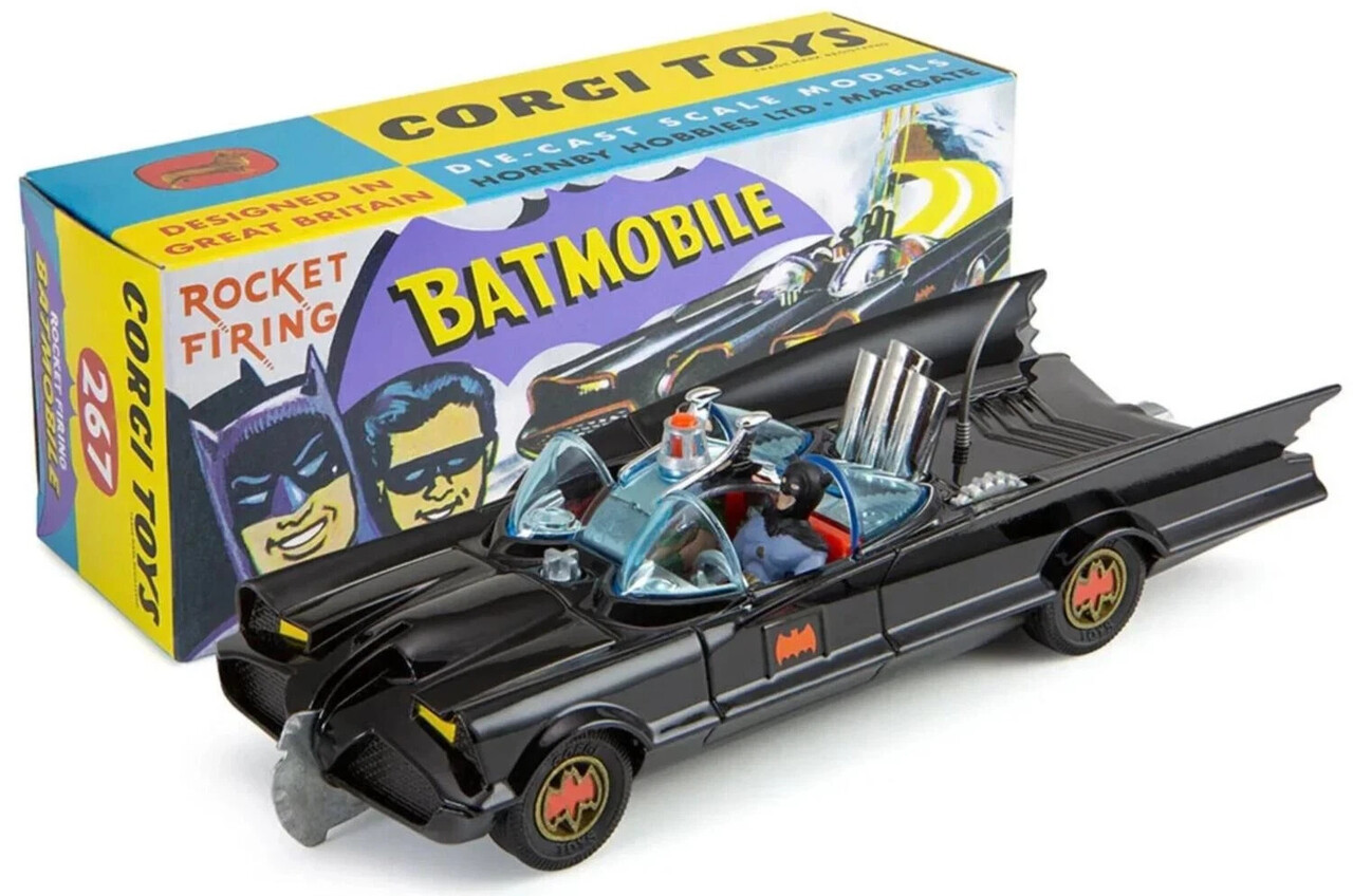 Batmobile Batmobile + Figures Batman and Robin - 1:43 - Corgi Batmobile Batmobile + Figures Batman and Robin - 1:43 - Corgi
