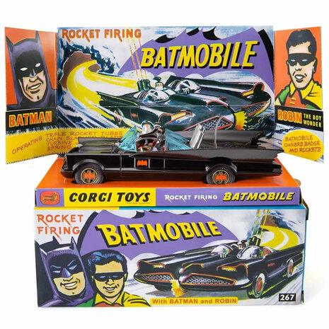Batmobile Batmobile + Figures Batman and Robin - 1:43 - Corgi Batmobile Batmobile + Figures Batman and Robin - 1:43 - Corgi
