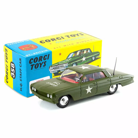 Oldsmobile Oldsmobile H.Q. Staff Military Car 1964 + 4 Figures - 1:43 - Corgi Oldsmobile Oldsmobile H.Q. Staff Military Car 1964 + 4 Figures - 1:43 - Corgi