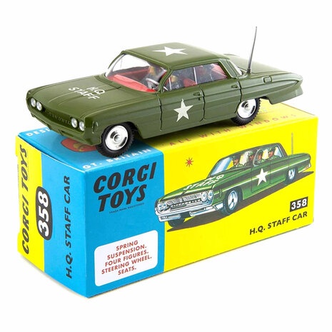 Oldsmobile Oldsmobile H.Q. Staff Military Car 1964 + 4 Figures - 1:43 - Corgi Oldsmobile Oldsmobile H.Q. Staff Military Car 1964 + 4 Figures - 1:43 - Corgi