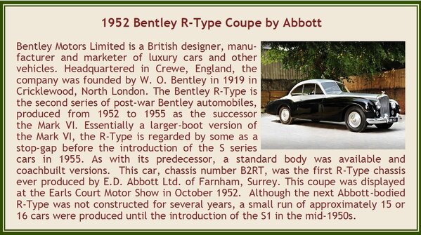 Bentley Bentley R-Type Coupe Carrozzeria Abbott 1952 - 1:43 - Esval Models Bentley Bentley R-Type Coupe Carrozzeria Abbott 1952 - 1:43 - Esval Models