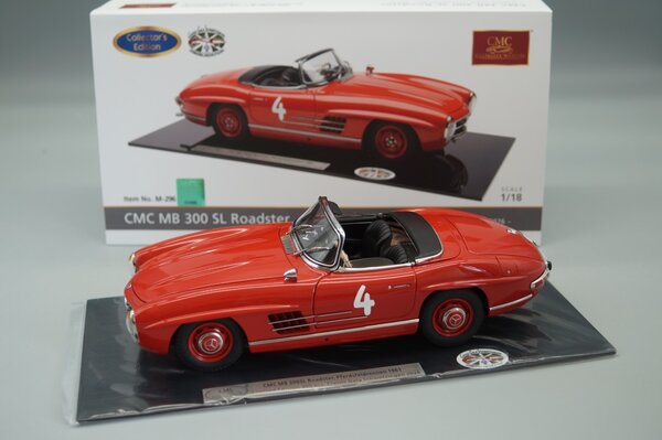 Mercedes-Benz Mercedes-Benz 300 SL Roadster Spider Open #4 Pferdsfeld Rennen 1961 International Concours d'Elegance 2026 - 1:18 - CMC Mercedes-Benz Mercedes-Benz 300 SL Roadster Spider Open #4 Pferdsfeld Rennen 1961 International Concours d'Elegance 2026 - 1:18 - CMC