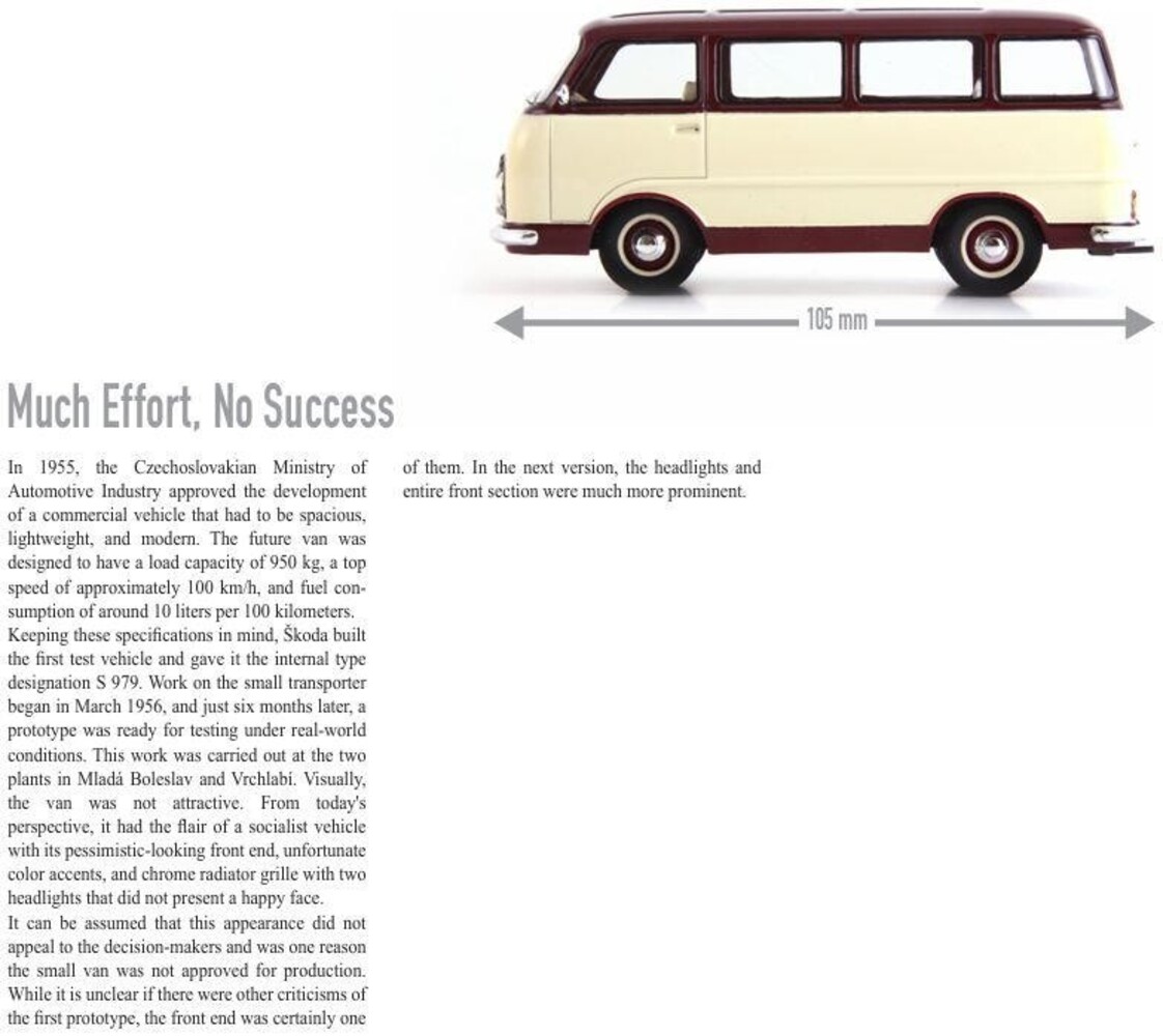 Skoda Skoda 979-I Minibus Prototype (CZ) 1956 - 1:43 - Autocult Skoda Skoda 979-I Minibus Prototype (CZ) 1956 - 1:43 - Autocult
