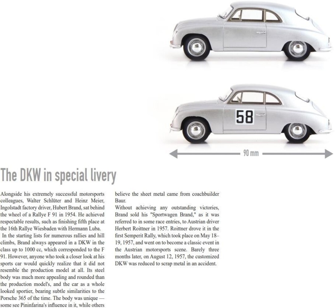 DKW DKW F91 Sportwagen Brand 1954 (Germany) - 1:43 - Autocult DKW DKW F91 Sportwagen Brand 1954 (Germany) - 1:43 - Autocult