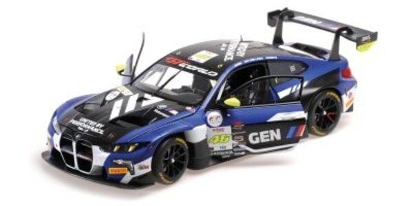 BMW BMW M4 GT3 Evo Team WRT,Rossi/vdLinde/Weerts Win 8Hr Indianapolis 2025 - 1:18 - Minichamps BMW BMW M4 GT3 Evo Team WRT,Rossi/vdLinde/Weerts Win 8Hr Indianapolis 2025 - 1:18 - Minichamps