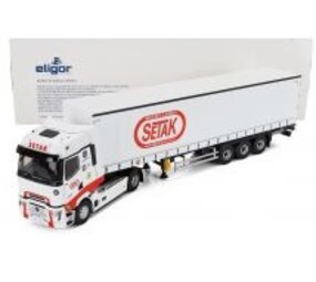 Renault Renault T-Line High Truck 4x2 + Semi Curtainside Trailer 3 Axle 'SETAK Transports' 2023 - 1:43 - Eligor Renault Renault T-Line High Truck 4x2 + Semi Curtainside Trailer 3 Axle 'SETAK Transports' 2023 - 1:43 - Eligor