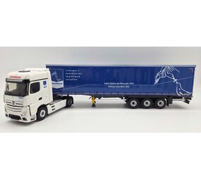 Mercedes-Benz Mercedes-Benz Actros 5 1841 Truck 4x2 + Curtainside Semitrailer 3 Axle 'Jourdan Transports' 2020 - 1:43 - Eligor