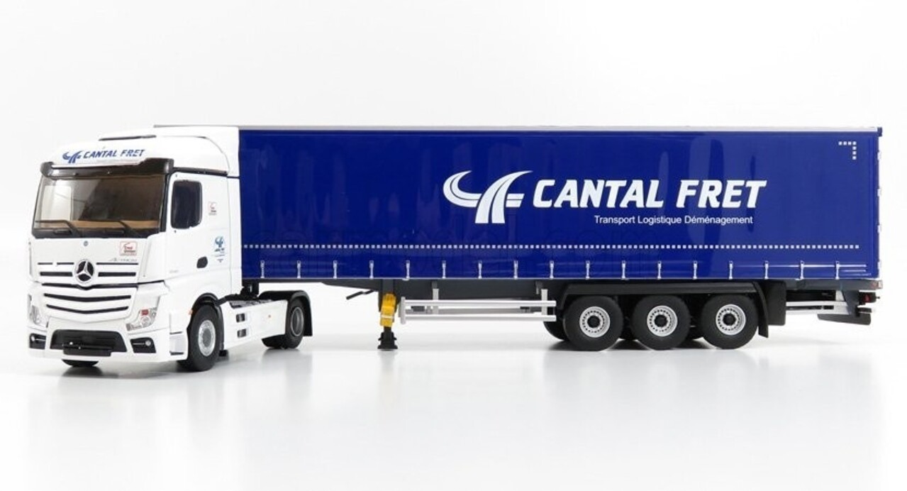 Mercedes-Benz Mercedes-Benz Actros 2 1845 Streamspace Truck 4x2 + Curtainside Semitrailer 3 Axle ' Cantal Fret Transports' 2016 - 1:43 - Eligor