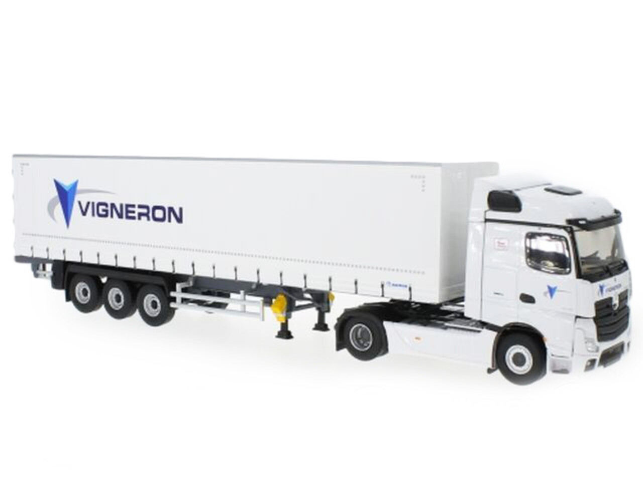 Mercedes-Benz Mercedes-Benz Actros 2 1845 Truck 4x2 + Curtainside Semitrailer 3 Axle ' Vigneron Transports' 2018 - 1:43 - Eligor