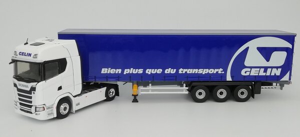 Scania Scania S500  4x2 + Semi Reefer Trailer 3 Axle 'Gelin Transports' 2016 - 1:43 - Eligor