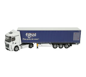 Mercedes-Benz Mercedes-Benz Actros 1845 Truck 4x2 + Curtainside Semi Trailer 3 Axle 'Filhol Transports' 2016 - 1:43 - Eligor Mercedes-Benz Mercedes-Benz Actros 1845 Truck 4x2 + Curtainside Semi Trailer 3 Axle 'Filhol Transports' 2016 - 1:43 - Eligor