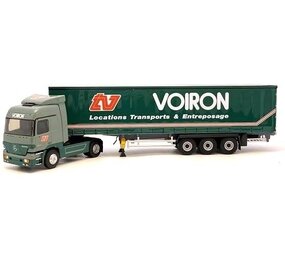 Mercedes-Benz Mercedes-Benz Actros 1844 Truck 4x2 + Curtainside Semi Trailer 3 Axle 'Voiron Transports' 2008 - 1:43 - Eligor Mercedes-Benz Mercedes-Benz Actros 1844 Truck 4x2 + Curtainside Semi Trailer 3 Axle 'Voiron Transports' 2008 - 1:43 - Eligor