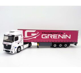 Mercedes-Benz Mercedes-Benz Actros 2 1848 Truck 4x2 +  Curtainside Semi Trailer 3 Axle 'Grenin Transports' 2018 - 1:43 - Eligor