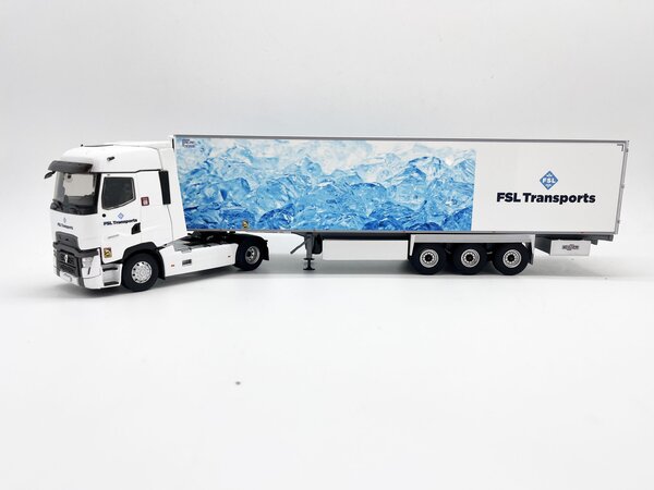 Renault Renault T-Line High Truck 4x2 + Reefer Semi Trailer 3 Axle 'FSL Transports' 2021 - 1:43 - Eligor Renault Renault T-Line High Truck 4x2 + Reefer Semi Trailer 3 Axle 'FSL Transports' 2021 - 1:43 - Eligor