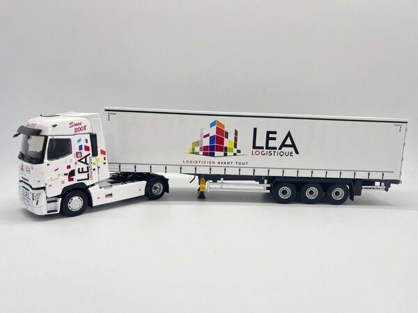 Renault Renault T520 High Truck 4x2 + Curtainside Semi Trailer 3 Axle 'LEA Transports' 2021 - 1:43 - Eligor Renault Renault T520 High Truck 4x2 + Curtainside Semi Trailer 3 Axle 'LEA Transports' 2021 - 1:43 - Eligor