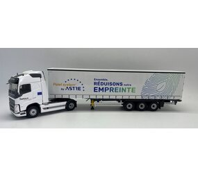 Volvo Volvo FH4 500 Truck 4x2 + Curtainside Semitrailer 3 Axle 'Astre Transports' 2020 - 1:43 - Eligor