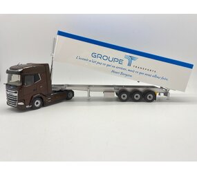 DAF DAF XG Tractor 4x2 + Semi Tipper Trailer 3 Axle 'Groupe Transports' 2023 - 1:43 - Eligor