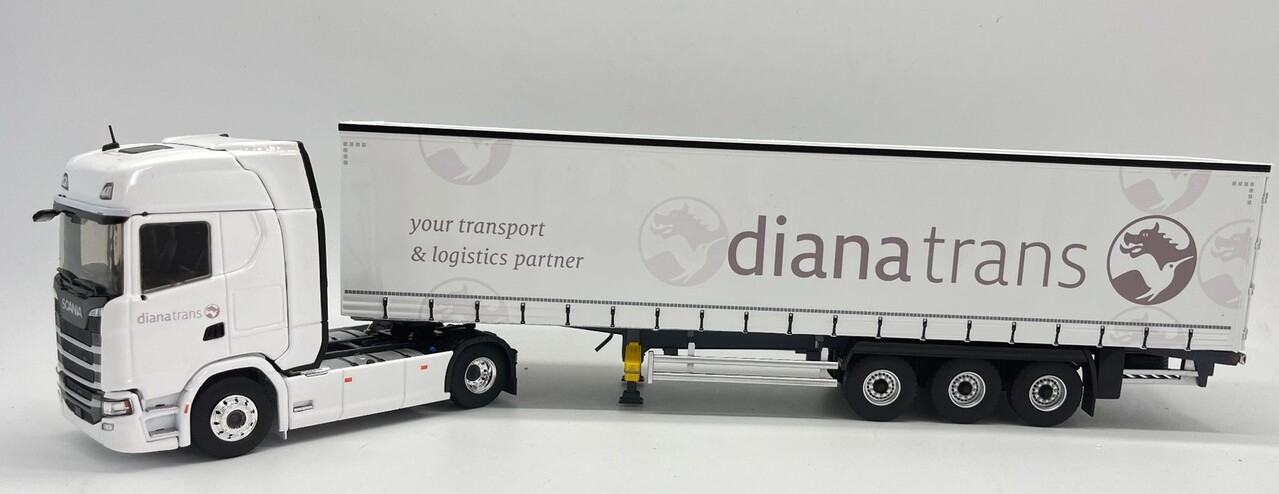 Scania Scania S500  Truck 4x2 +Semi Curtainside Trailer 3 Axle 'Diana Transports' 2020 - 1:43 - Eligor