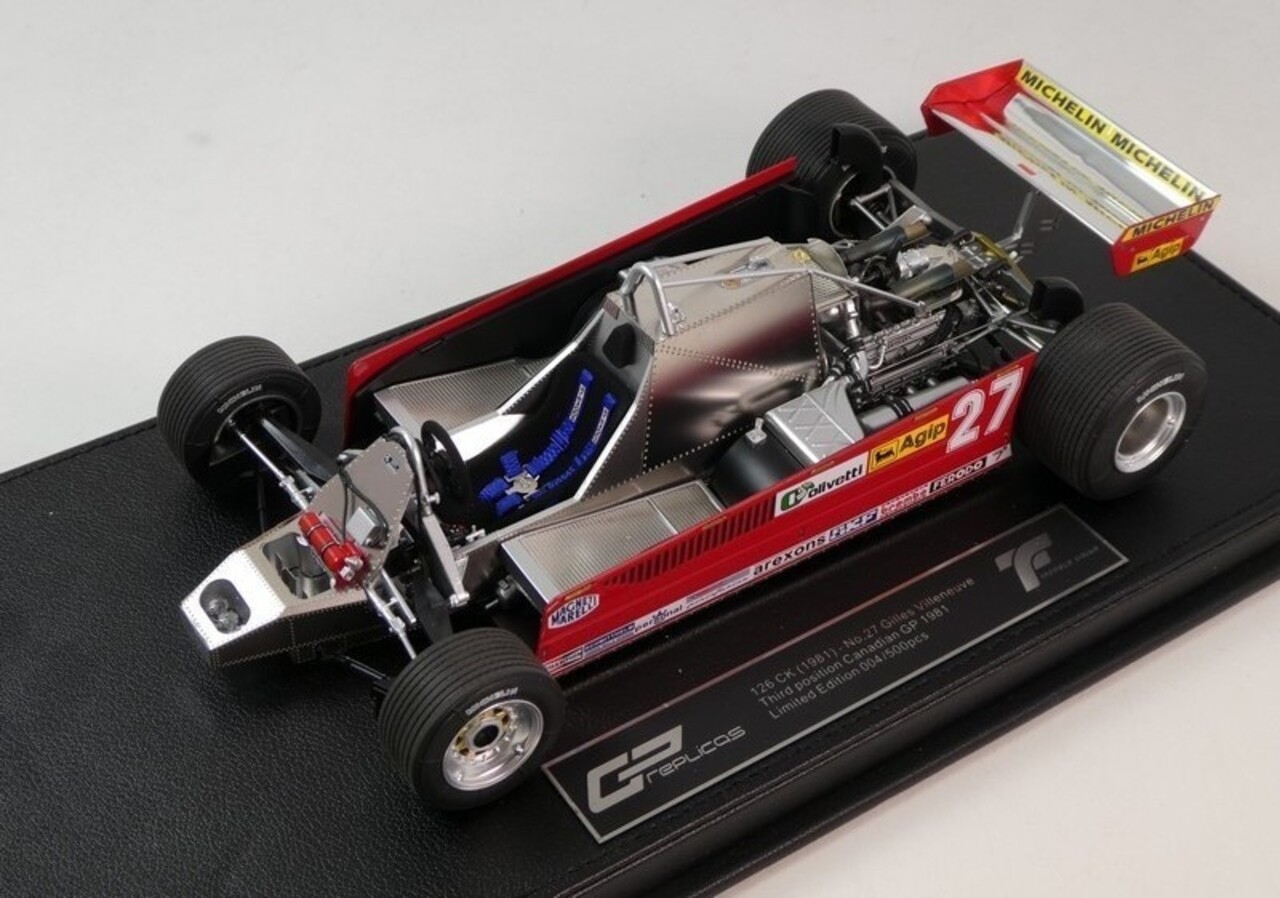 Formule 1 Ferrari 126CK #27 3rd GP Canada 1981 (G.Villeneuve) + Engine Detail - 1:18 - GP Replicas Formule 1 Ferrari 126CK #27 3rd GP Canada 1981 (G.Villeneuve) + Engine Detail - 1:18 - GP Replicas