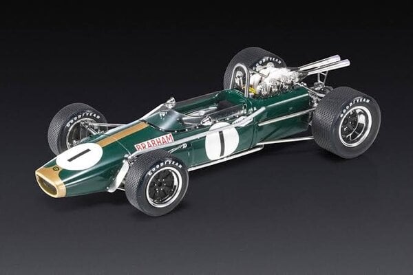 Formule 1 Brabham BT24 Repco #1 2nd GP Mexico 1967 J.Brabham + Showcase - 1:18 - GP Replicas Formule 1 Brabham BT24 Repco #1 2nd GP Mexico 1967 J.Brabham + Showcase - 1:18 - GP Replicas