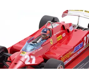 Formule 1 Ferrari 126CX Comprex Turbo #27 GP Ovest Long Beach USA 1991 + Pilot Figure (G.Villeneuve) + Showcase - 1:18 - GP Replicas Formule 1 Ferrari 126CX Comprex Turbo #27 GP Ovest Long Beach USA 1991 + Pilot Figure (G.Villeneuve) + Showcase - 1:18 - GP Replicas
