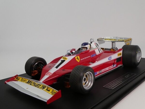 Formule 1 Ferrari 312T3 #11 Winner British GP 1978 + Pilot Figure (C. Reutemann) - 1:12 - GP Replicas Formule 1 Ferrari 312T3 #11 Winner British GP 1978 + Pilot Figure (C. Reutemann) - 1:12 - GP Replicas