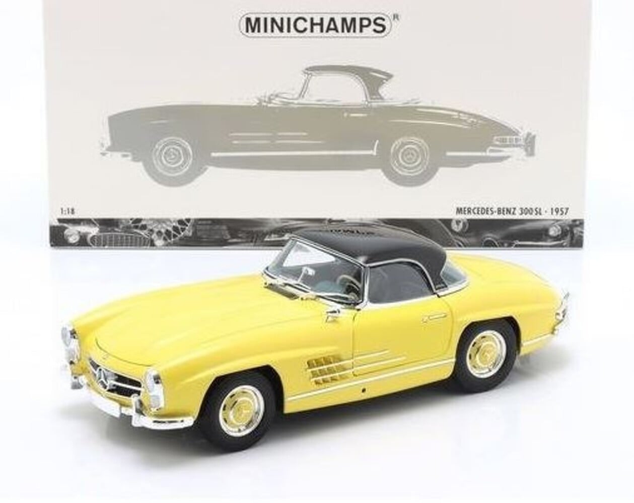 Mercedes-Benz Mercedes-Benz 300 SL Roadster + Hardtop (W198 II) 1957 - 1:18 - Minichamps Mercedes-Benz Mercedes-Benz 300 SL Roadster + Hardtop (W198 II) 1957 - 1:18 - Minichamps