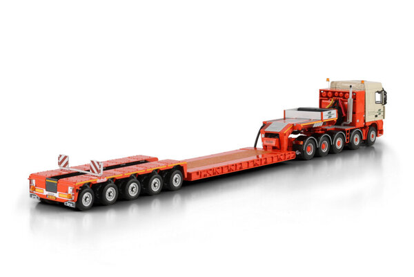 DAF Ginaf 95XF Space Cab 10x4 + Low Loader 5 Axle 'G. Zwagerman' - 1:50 - WSI Models