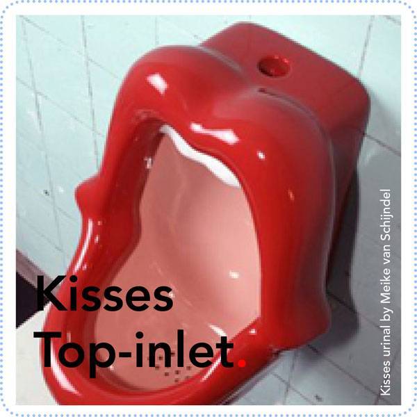 Bathroom Mania porcelain kisses urinal | top-inlet