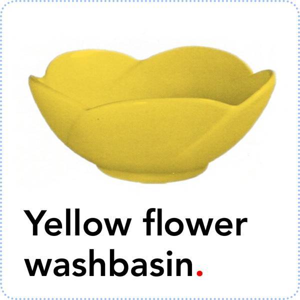 Bathroom Mania porcelain Spring Blossom washbasin | yellow