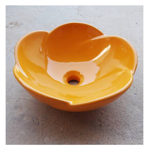 Bathroom Mania porcelain Spring Blossom washbasin | orange