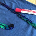 Elastische paillettenband